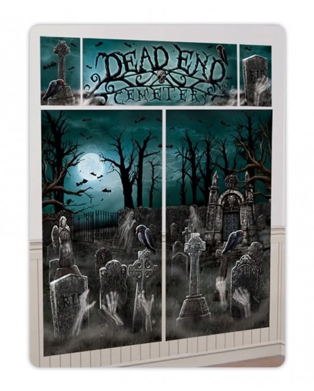 Wandfolien Set 5 Tlg. Sackgasse Friedhof