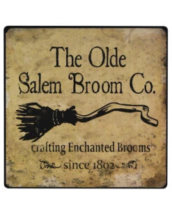 Vintage Metallschild "Hexenbesen" 20cm
