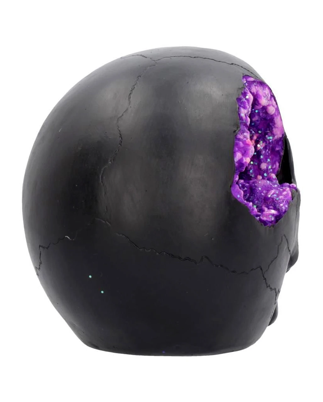 Geode Totenschädel Mit Violettem Gothic Glitter – Bild 5