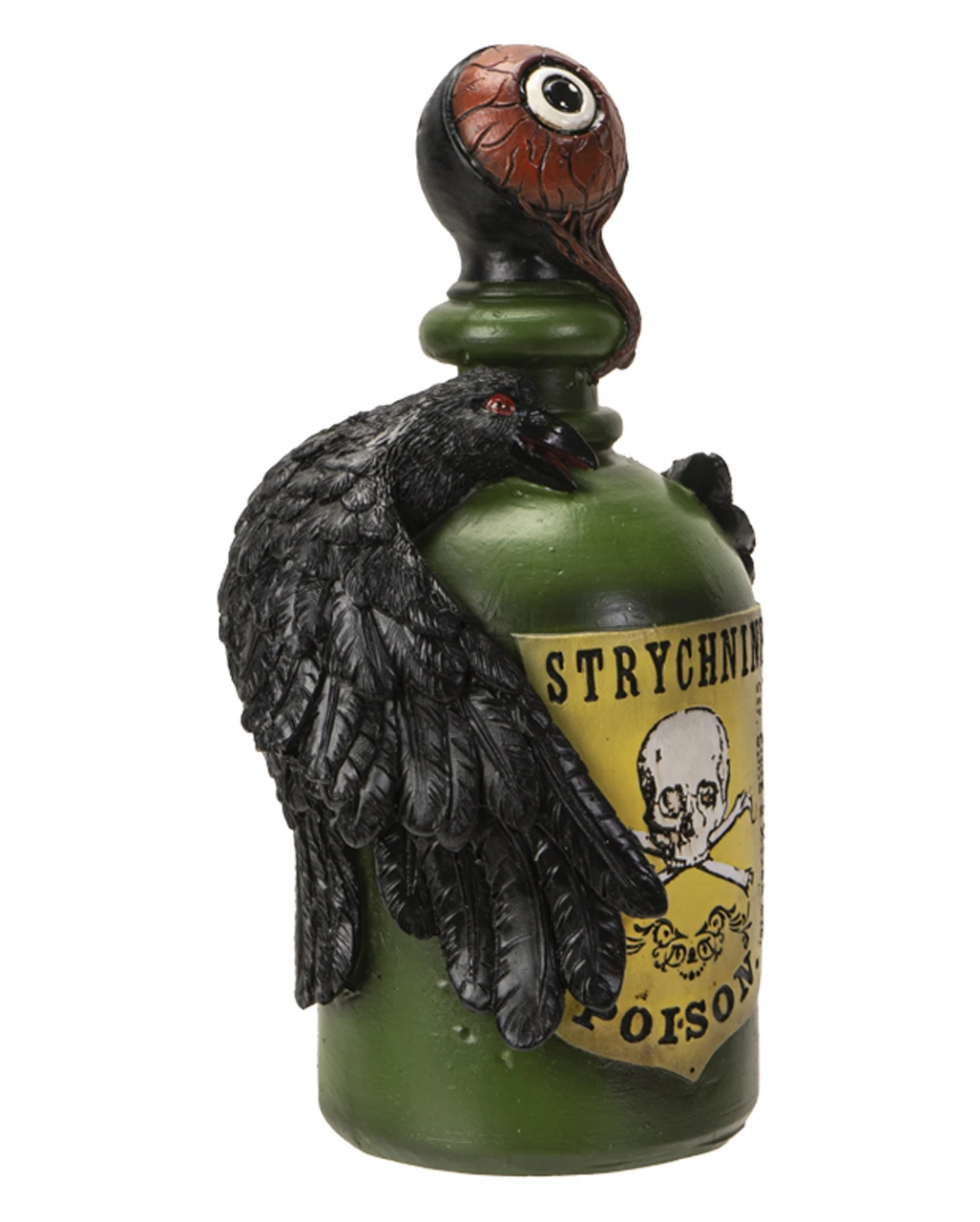 Giftflasche Mit Blutigem Augapfel & KrĂ€he 20cm â Bild 4