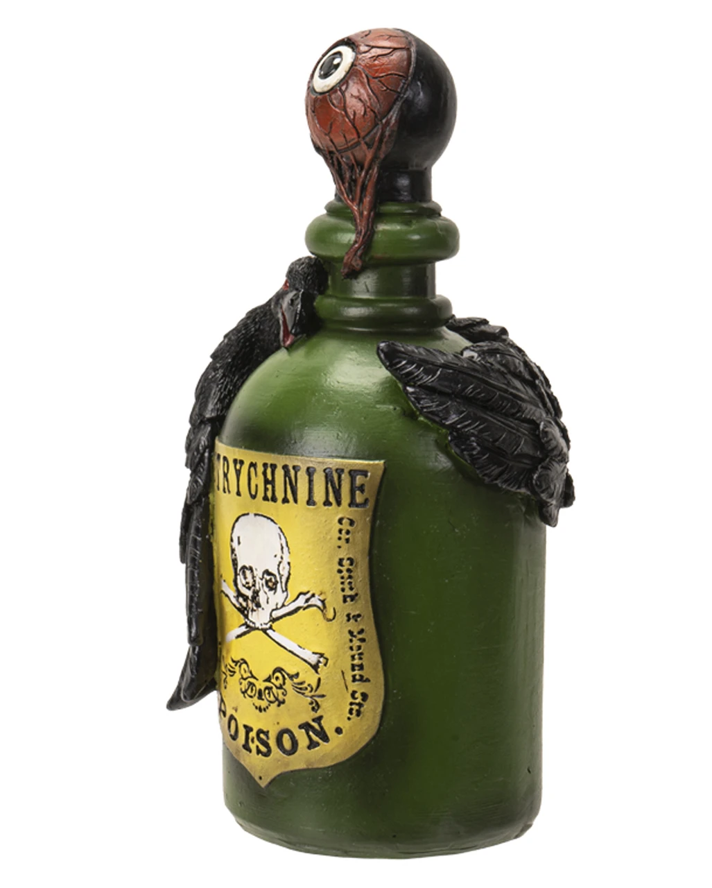 Giftflasche Mit Blutigem Augapfel & KrĂ€he 20cm â Bild 5