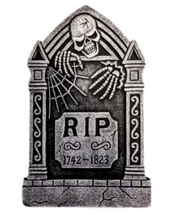 Skelett & Spinnweben Grabstein 52cm