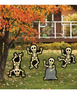 Halloween Skelettfiguren Gartenstecker 4 St.