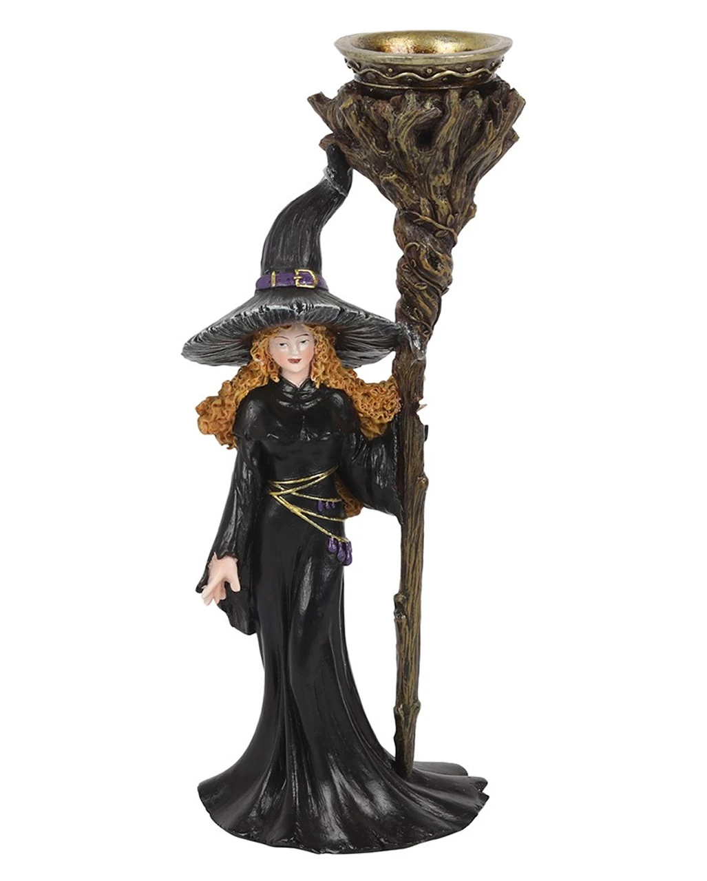 Hexe Mit Magierstab Backflow Räucherkegelhalter – Bild 2