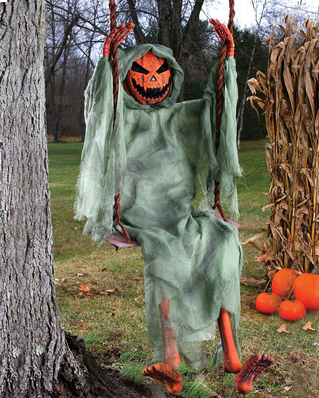 Schaukelndes Kürbis Skelett 150 Cm