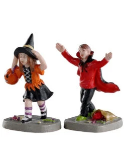 Lemax Spooky Town - Erschrockene Halloween Kids 2er Set