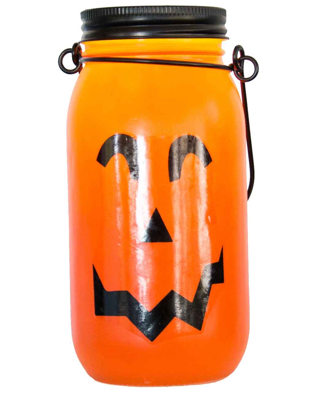 Beleuchtete Kürbis Laterne Aus Glas – Bild 2