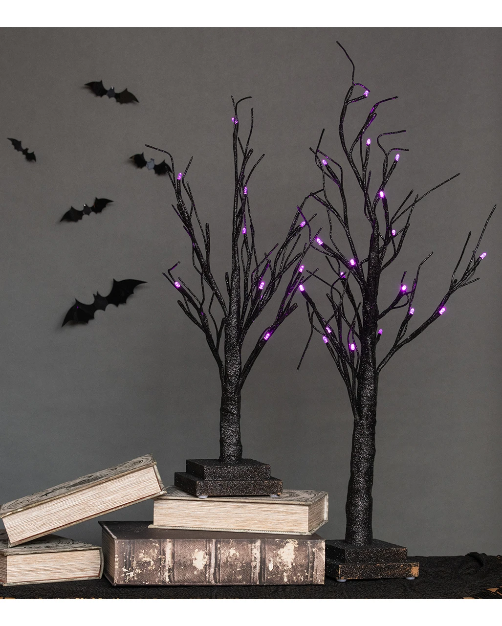 Halloween Glitzer Baum Leuchtend 75cm – Bild 2