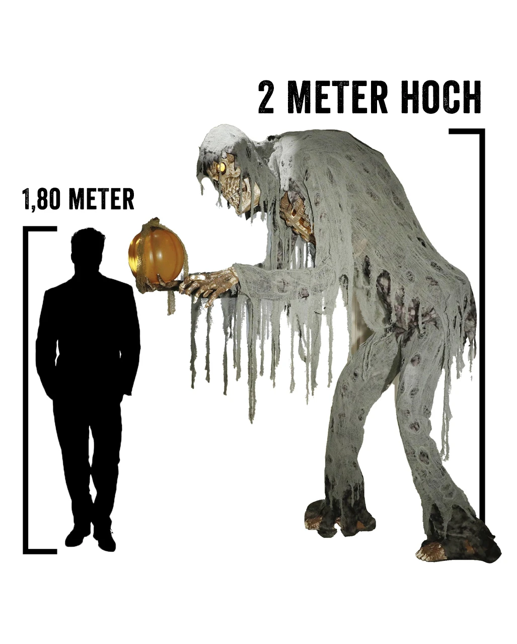 Großer Jack Reaper Mit Sprechendem Kürbis Halloween Animatronic – Bild 4