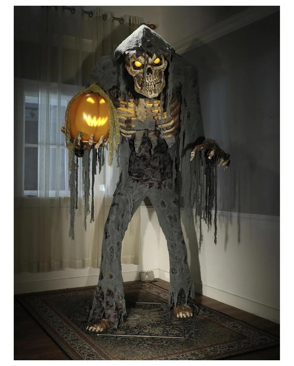 Großer Jack Reaper Mit Sprechendem Kürbis Halloween Animatronic