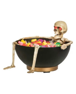 Creepy Bonbonschüssel Mit Sich Bewegendem Skelett