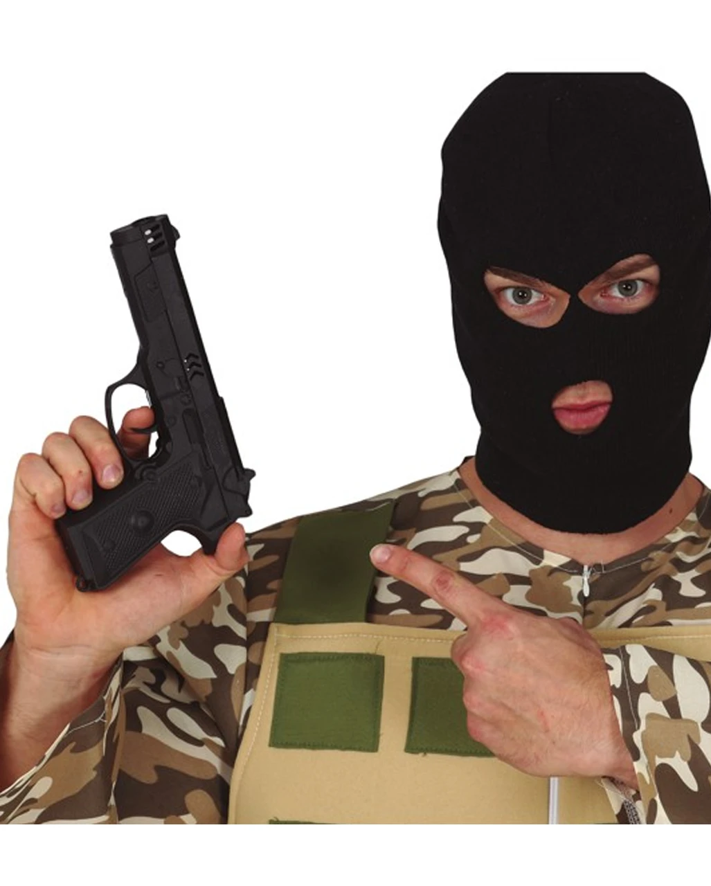 Schwarze Spielzeugpistole Als Attrappe 24cm