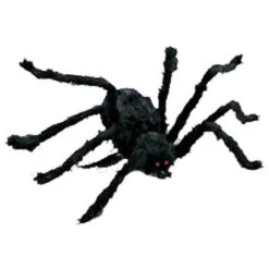 Schwarze Halloween Spinne 116cm
