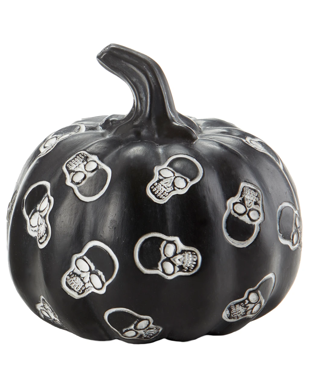 Kürbis Mit Totenschädeln Schwarz 13cm
