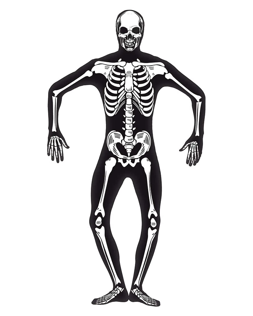 Skelett Skinsuit Nachtleuchtend