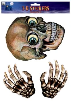 Totenkopf & Skelett Hände Fensterfolie