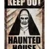 Keep Out Haunted House Warnschild Nonne 24x36 Cm