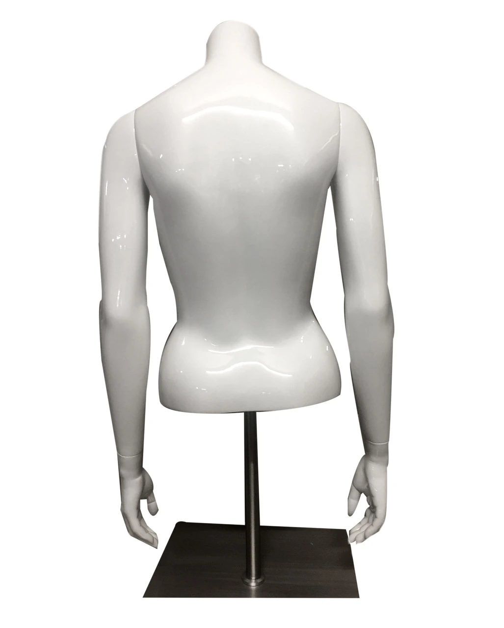 Weiblicher Schaufenster Oberkörper Weiß Mit Ständer – Bild 2